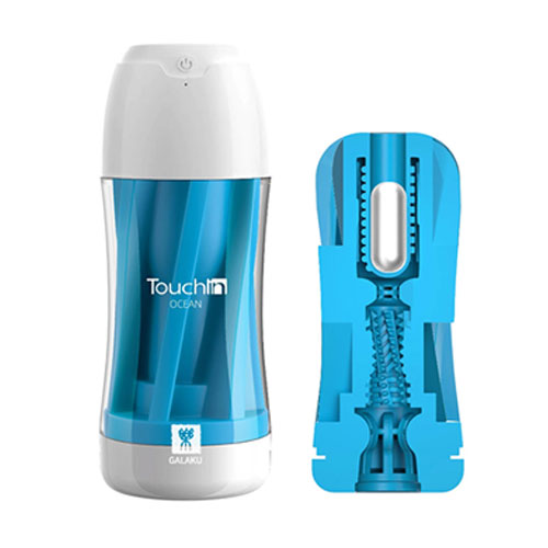 TouchIn Vibrator Cup (Ocean Blue สีฟ้า สั่น ชาร์จ USB))