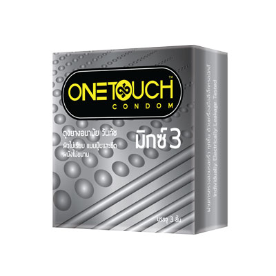 ถุงยางอนามัย ONETOUCH Mixx 3 (ปุ่มและขีด)