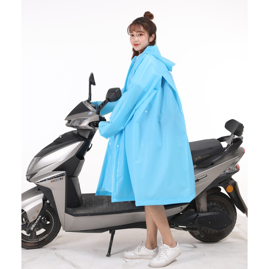 เสื้อกันฝนผู้ใหญ่เกาหลี EVA เสื้อกันฝนแบบหนา สีขาว Size XL